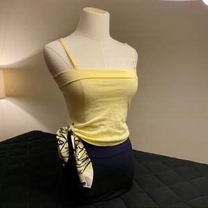 GIADA Soft cotton pastel yellow summer top